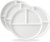 10″ Ceramic Divided Plates Set of 4Pcs, Portion Control Plate, Reusable Bariatric Plate for Kids Adults, 3 Compartment Plates, White Dinner Plates for Balanced Meal, Microwave, Dishwasher Safe