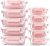 [10 Pack] Glass Meal Prep Containers, Food Storage Containers with Lids Airtight, Glass Lunch Boxes, Microwave, Oven, Freezer and Dishwasher Safe