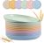 12 PACK 9 Inch Lightweight Wheat Straw Plates, Unbreakable Deep Dinner Plates, Plastic Plates Reusable, Assorted Colors Dinnerware Sets, Microwave & Dishwasher Safe