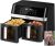 12QT Large Dual Air Fryer, 10-in-1 Double Zone Airfryer with 2×6QT Baskets, 60° Easy-Panel with Full Touchscreen, SyncCook Function, Viewing Window, Nonstick & Dishwasher Safe, 2 Dishes at Once, Black