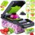 16Pcs Vegetable Choppers, Pro Onion Chopper,Multifunctional Food Chopper, Kitchen Vegetable Slicer Dicer Cutter,Veggie Chopper Vegetable Slicer Carrot and Garlic Chopper With Container