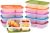 Bentgo Easyboxes – Original Stackable Lunch Boxes – Reusable 3-Compartment Food Containers for Kids and Adults – Bento Lunch Box for Meal Prep, School, & Work – BPA Free, Set of 10 (Classic)