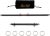 2pcs Silver Expandable Spreader Bar Adjustable Home Gyms Indoor Training Fitness Tools Sports Set (2pcs Black)