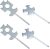 4 Pack Bike Wrench Tool Mini Thin Open Ends Phillips Screwdriver 10mm 13mm 14mm 15mm 17mm 19mm Hex Spanner Repair Tool for Bicycle Pedal Brake Gym Fitness Equipment Walking Pad Treadmill