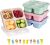 4 Pack Snack Containers for Kids Adults, 4 Compartment Bento Snack Box, Reusable Meal Prep Lunch Containers with Compartment, Divided Small Snack Containers Bento Box for Travel Work