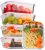 5-Pack Glass Storage Containers with Lids,35 Oz Meal Prep Containers Reusable,Airtight Glass Lunch Containers,for Microwave, Freezer and Dishwasher,White Leak Proof Locking Lids