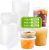 AOZITA 24 Sets Plastic Deli Food Containers With Lids, 8 oz 16oz 32oz Variety pack, Airtight Food Storage Containers, Freezer/Dishwasher/Microwave Safe, Soup Containers For Takeout Food Storage