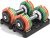 Adjustable Dumbbells Set/Single, 12.5LB/22.5LB/55LB 5 in 1 Free Adjustable Dumbbell Set with Anti-Slip Handle & Rainbow-colored Weight Plates for Home Gym, Weight Set for Women Men