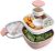 Bentgo All-in-One Salad Container – Large Salad Bowl, Bento Box Tray, Leak-Proof Sauce Container, Airtight Lid, & Fork for Healthy Adult Lunches; BPA-Free & Dishwasher/Microwave Safe (Blush Marble)