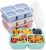 Bento Box Adult Lunch Box, 4 Pack Lunchable Containers for Adults with 5 Compartments, Meal Prep Containers Reusable for Kids, Food Storage Snack Containers for School, Work, Travel
