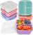 Bento Box For Kids – 6 Pack 3 Compartments Meal Prep Containers Reusable Wheat Straw Lunchable Containers, Snack Containers Snack Box For Adults, Bento Box Kids Lunch Box