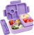 Bugucat Bento Box for Kids, Bento Box Adult,1300Ml/45OZ Bento Lunch Box with 4 Compartments Cutlery Sauce Container, Bento Snack Box Leak-Proof for Kids Adult Students