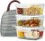 DAS TRUST 3 Pack 36oz Bento Box Glass Meal Prep Containers with 3 Compartments, Glass Food Storage Containers with Lids, Meal Prep Bowls, Lunch Box, Oven & Microwave Safe