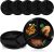 DLF. DONGLINFENG Round Compartmentalized Dinner Plates 9.6-Inch Black Portion Control Wheat Plastic Dinner Plates (Party Plates/Picnic Plates) Set Of 8…