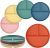 DYB DONGYONGBAO Portion Control Plate 9Inch 5PS， Round Divided Plates for Kids Adults，3 Compartment Plates Reusable,Microwave And Dishwasher Safa