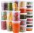 Deli Containers with Lids 48 Sets- Disposable Soup Containers with Lids 8oz, 16oz, 32oz – Plastic Containers with Lids, Food Containers with Leakproof, BPA Free/Microwave/Freezer/Dishwasher Safe