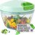 Eparé Manual Food Processor – Pull String Hand Chopper for Kitchen – Handheld Vegetable & Salad Cutter – Portable Garlic Mincer & Onion Dicer – Compact BPA-Free Stainless Steel Veggie Slicer – 18 oz