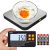 Food Kitchen Scale, Digital Grams and Ounces for Weight Loss, Baking, Cooking, Dieting, Meal Prep, 22lb/7 Units, Large LCD Display, Black and Stainless Steel