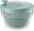 GUZZINI 10″ Salad Spinner with Lid – Lichen Green, Wash, Spin & Dry Vegetables, Fruits, Salad, Built in Draining – Fruit Washer Fruit Dryer, Home Gadgets & Kitchen Tools
