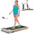 GYMAX Walking Pad, Under Desk Treadmill with LED Monitor, Remote Control, 15 Preset Programs & 7-Layer Belt, Portable 2 in 1 Compact Treadmill Jogging Running Machine for Home Office Small Space