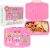 KOMUNURI® Leakproof Tritan Bento Box for Kids Lunch Box Containers with 4 to 5 Compartments – BPA Free Pink Bento Lunch Box for Kids, Toddler Lunch Box Bento for Daycare (Butterflies & Flowers)