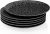 Kanwone Ceramic Dessert Salad Plates – Set of 6, 8 Inch, Kitchen Round Plates for Dessert, Salad, Snacks, Appetizers, Steak, Microwave, Oven and Dishwasher Safe, Black Glazed