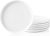 Kanwone Porcelain Dessert Salad Plates – 8 Inch – Set of 6, White, Microwave and Dishwasher Safe Plates, White Dishes, Morden Plates