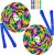 Long Jump Rope, Double Dutch Jump Rope 16 Ft 2 Pack, Jump Rope for Kids Adults, Beaded Segmented Skipping Rope