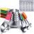 Measuring Cups, U-Taste Magnetic Measuring Cups and Spoons Set of 13 in 18/8 Stainless Steel: 7 Measuring Cups and 5 Measuring Spoons with 1 Professional Magnetic Measurement Conversion Chart