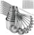 Measuring Cups and Spoons Set, 18/8 Stainless Steel 8 Measuring Cups and 9 Measuring Spoons with Leveler and Measurement Enquivalents, Kitchen and Baking Measure Cups Spoons Set of 19