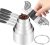 Measuring Cups and Spoons Set,Includes 5 Stainless Steel Nesting Measuring Cups, 7 Measuring Spoons, 1 Leveler, for Dry & Liquid Ingredients(Black)