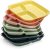 Nicunom 8 Pack Unbreakable Divided Plates, 10 Inch Portion Control Plates, Reusable 3-Compartment Dinner Plate For for Healthy Eating & Bariatric Diet, Microwave And Dishwasher Safe