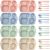 Nicunom 8 Pack Unbreakable Divided Plates for Kids Adults, 12 Inch Reusable Compartment Plates with Utensils, Wheat Straw Portion Control Plate, Dishwasher and Microwave Safe, BPA Free