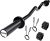 Olympic EZ Curl Barbell Bar, 48-inch Curling Bar, Fits 2-inch Weight Plates, Strength Training Bar for Squats, Hip Thrusts, Bench Press, and Weightlifting, with 2 Spring Collars (350LBS Weight Capacity)
