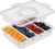 Portable Food Storage Container with Lid & Handle,4-Compartment Leak-Proof Tray with Removable Colanders,Fresh-Keeping Organizer for Fruits,Snacks,Meal Prep,Ideal for Refrigerator,Outdoor Use