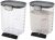 Progressive International ProKeeper+ Clear Plastic Airtight Food Baker’s Kitchen Storage Organization Container Canister Set with Magnetic Accessories, 2- Piece Set (Flour 4-Quart)