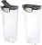 Progressive International ProKeeper+ Clear Plastic Airtight Food Baker’s Kitchen Storage Organization Container Canister Set with Magnetic Accessories, 2- Piece Set (Pasta 2.4-Quart)