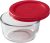Pyrex Simply Store 1-Cup Single Glass Food Storage Container with Lid, Non-Pourous Glass Round Meal Prep Container with Lid, BPA-Free Lid, Dishwasher, Microwave, Oven and Freezer Safe