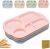 RUIBOLU Large 12 Inch Divided Plates for Kids Adults, Wheat Straw Portion Control Plate, Reusable Plastic Compartment Plates,Unbreakable Dinner Plates Dessert Plates, BPA Free