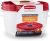 Rubbermaid Easy Find Vented Lids Food Storage Containers, 5-Cup 2Pk, red