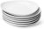 Sweese Porcelain 7.8 Inch Dessert Plates Set of 6 – White Salad Plates, Appetizer Plates, Small Plates – Dishwasher, Microwave, Oven Safe, Smooth Glaze, Scratch Resistant