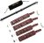 TMEOIIPY Black Restore Pilates Spreader Bar with 4 Adjustable Red Strap, Exercise Guide, 4 Rings, Home Yoga Training Fitness Gear, Home Gyms Tools