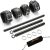 TMEOIIPY Black Stainless Steel Adjustable Spreader Bar with 4 Black Adjustable Straps Sports Aid Training Fitness Gear, Home Gyms Tools