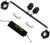 TMEOIIPY Pilates bar, Black Expandable Sports Spreader Bar Set with 4 Pcs Black Adjustable Straps Kit Pilates Aid Training Yoga Fitness Gear, Stretching Exercise Tools