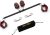 TMEOIIPY Pilates bar, Black Restore Pilates Spreader Bar with 4 Adjustable Red Strap, Exercise Guide, 4 Rings, Home Yoga Training Fitness Gear, Stretching Exercise Tools