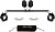 TMEOIIPY Pilates bar, Black Sports Aid Adjustable Spreader Bar with 4 Black Adjustable Straps Training Fitness Gear, Stainless Steel Spreader Bar,Pilates aid kit, Stretching Exercise Tools
