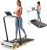Walking Pad Under Desk Treadmill with Incline and Handle Bar, 2 in 1 Folding Treadmill for Home/Office Small, Portable Compact Treadmill with Remote Control, APP & LED Display 300LBS Capacity