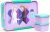 Zak Designs Disney Frozen 2 Reusable Plastic Bento Box with Leak-Proof Seal, Carrying Handle, Microwave Steam Vent, and Individual Containers for Kids’ Packed Lunch (3 PCs Set, Anna & Elsa)