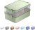linoroso Stackable Bento Box Adult Lunch Box | Meet All You On-the-Go Needs for Food, Salad, and Snack Box, Premium Bento Lunch Box for Adults Include Utensil Set, Dressing Containers – Pale Mint