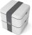 monbento – MB Square Coton gray bento box – Large – 2 tier leakproof lunch box for work lunch packing and meal prep – BPA free – Food grade safe food containers